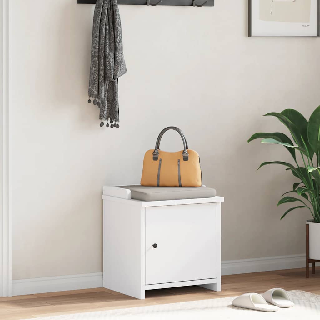 Sittebenk Gangbenk SANDNES Hvit 45x40x50 cm heltre furu