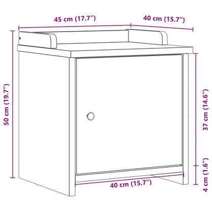 Sittebenk Gangbenk SANDNES Hvit 45x40x50 cm heltre furu