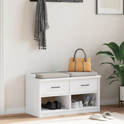Sittebenk Gangbenk SANDNES Hvit 87x40x50 cm heltre furu
