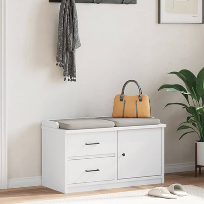 Sittebenk Gangbenk SANDNES Hvit 87x40x50 cm heltre furu