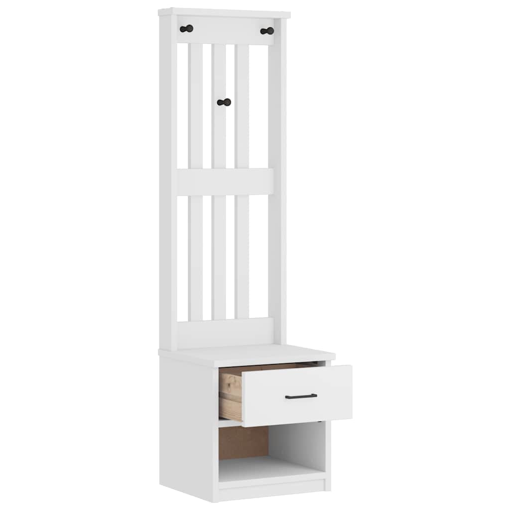 Hallmøbel Halltre SANDENS Hvit 45x40x159,5 cm heltre furu