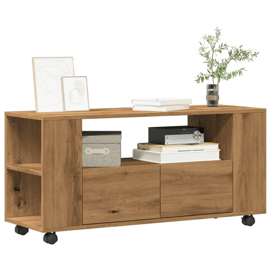 TV-Møbel Artisan Eik TV-benk med hjul 102x34,5x43 cm