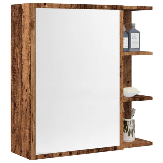 Baderomsspeil Speilskap til baderom Gammelt Tre 62,5x20,5x64cm