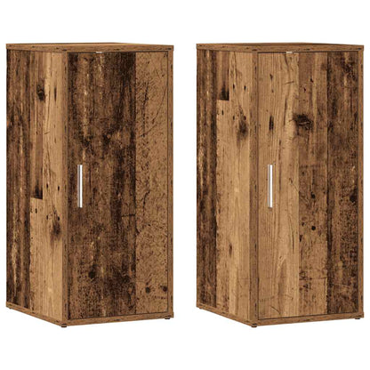 Skoskap 2 stk gammelt tre 32x35x70 cm konstruert tre