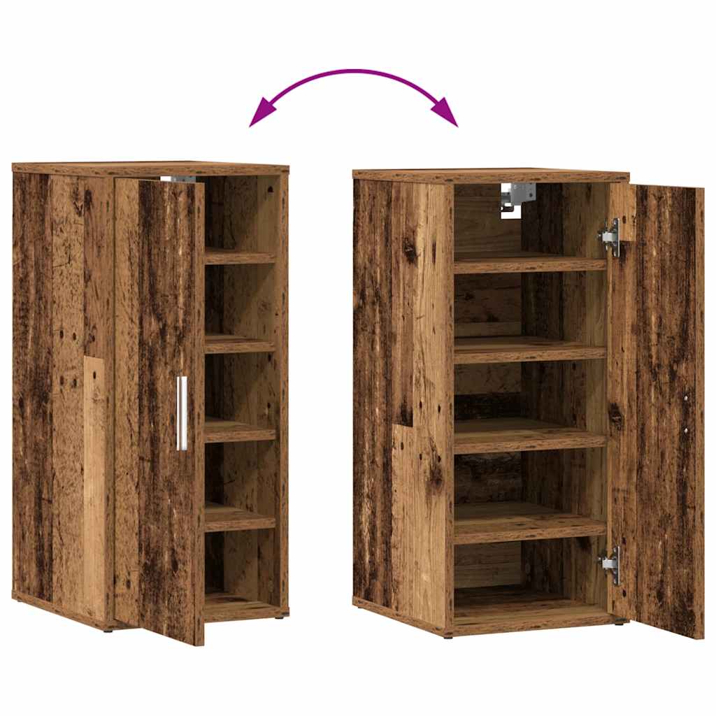 Skoskap 2 stk gammelt tre 32x35x70 cm konstruert tre