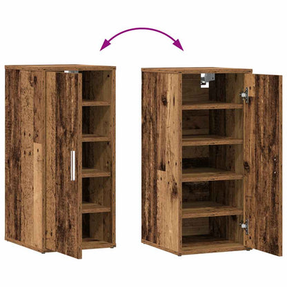 Skoskap 2 stk gammelt tre 32x35x70 cm konstruert tre