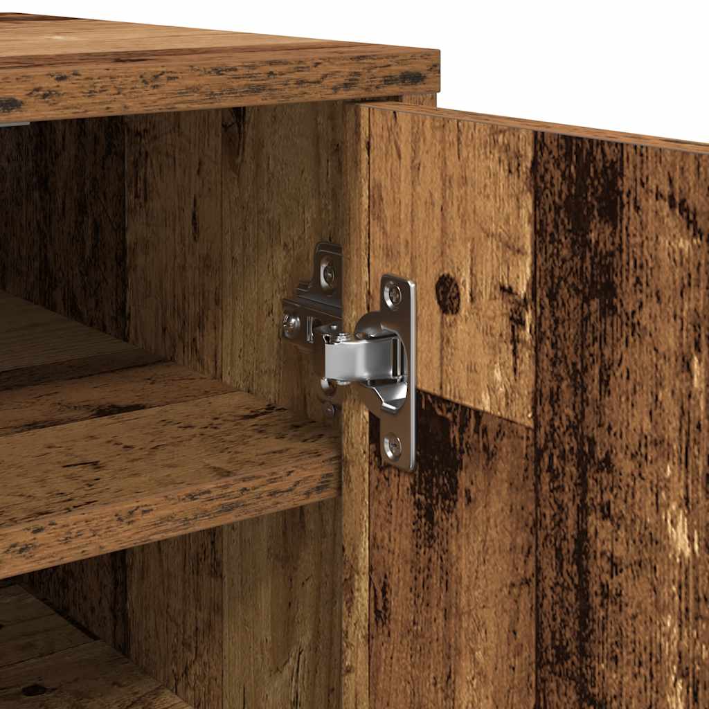 Skoskap 2 stk gammelt tre 32x35x70 cm konstruert tre