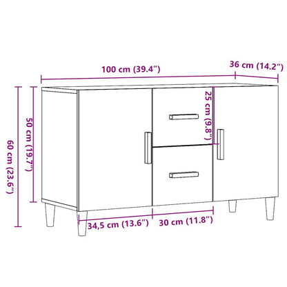 Skjenk Artisan Eik 100x36x60 cm