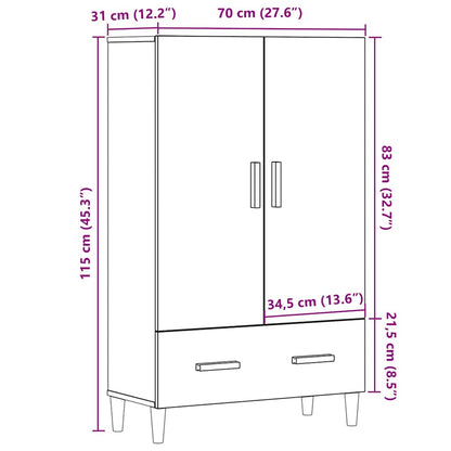 Skap Artisan Eik 70x31x115 cm