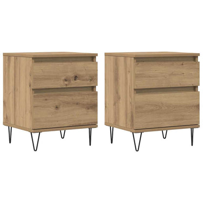 Nattbord 2 stk artisan eik 40x35x50 cm konstruert tre