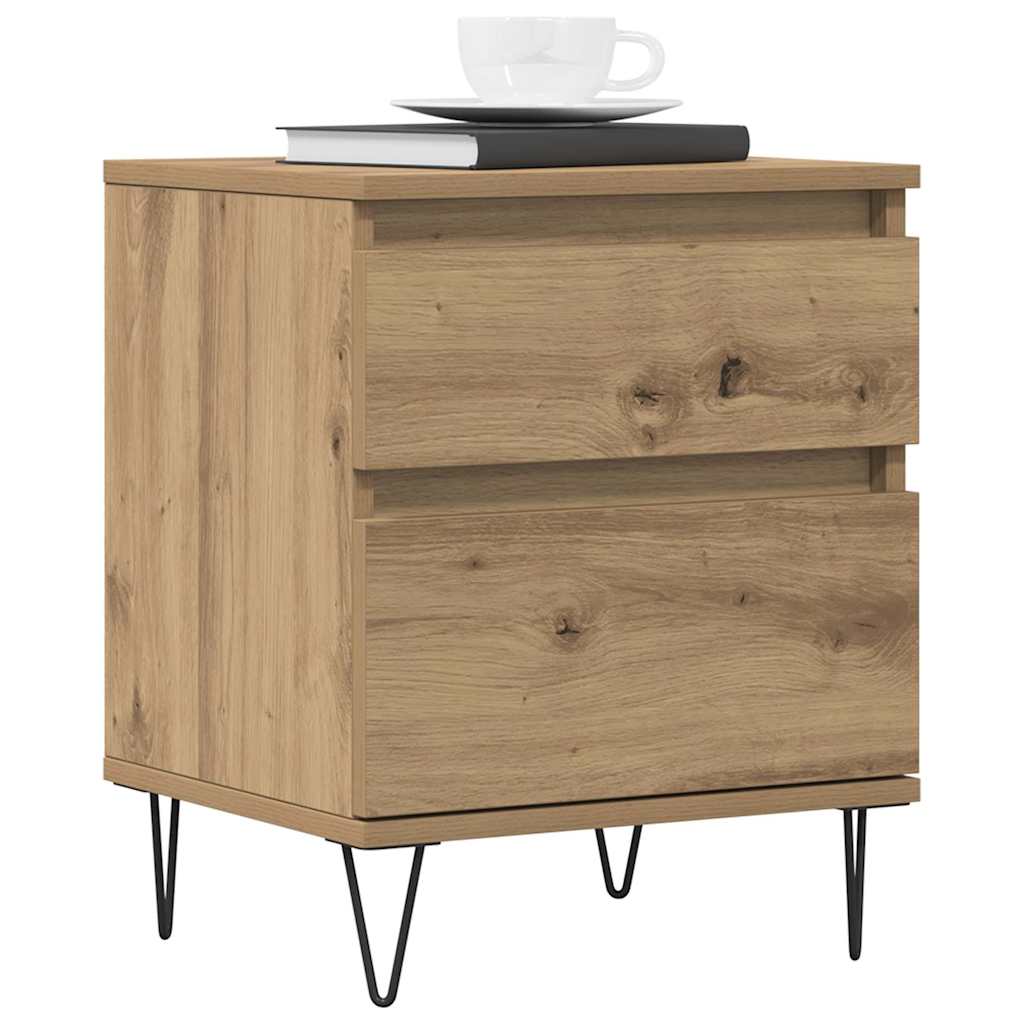 Nattbord 2 stk artisan eik 40x35x50 cm konstruert tre
