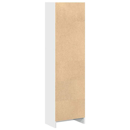 Bokhylle Høyglans Hvit 40x24x143 cm