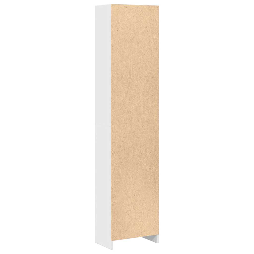 Bokhylle Høyglans Hvit 40x24x176 cm