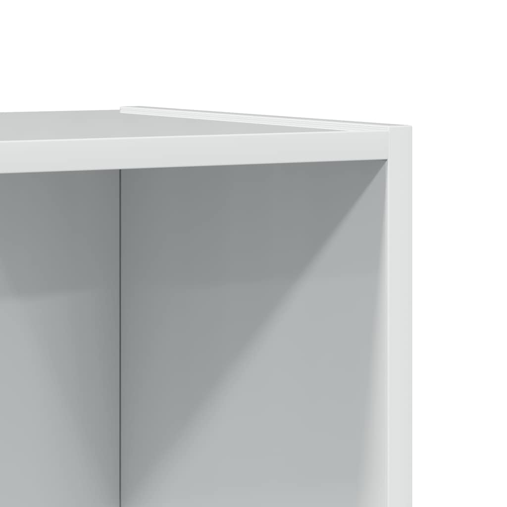 Bokhylle Høyglans Hvit 60x24x143 cm