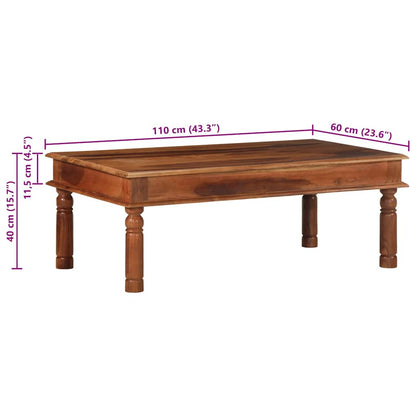 Salongbord Sofabord Tre heltre akasie 110x60x40 cm