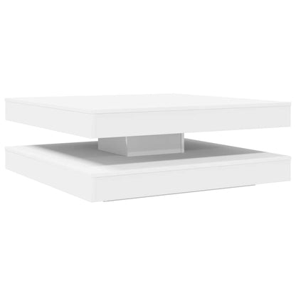 Salongbord Sofabord Hvit 360-graders roterbart 90x90x34,5 cm