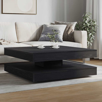Salongbord Sofabord Svart 360-graders roterbart 90x90x34,5 cm