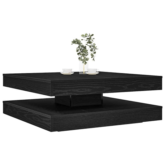 Salongbord Sofabord Svart 360-graders roterbart 90x90x34,5 cm