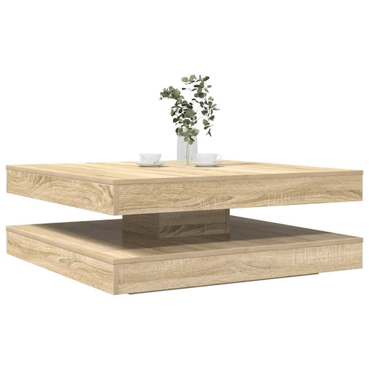 Salongbord Sofabord Sonoma Eik 360-graders roterbart 90x90x34,5 cm