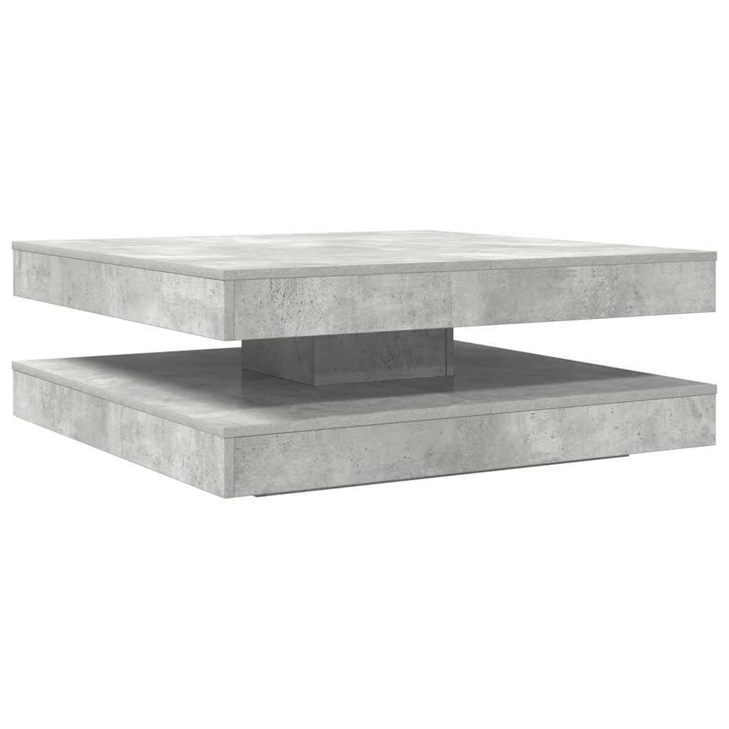 Salongbord Sofabord Betonggrå 360-graders roterbart 90x90x34,5 cm