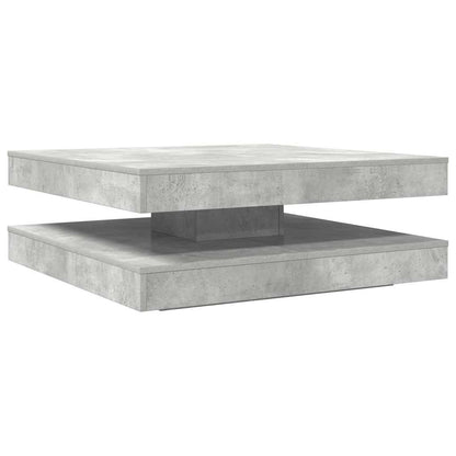 Salongbord Sofabord Betonggrå 360-graders roterbart 90x90x34,5 cm