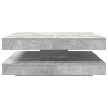 Salongbord Sofabord Betonggrå 360-graders roterbart 90x90x34,5 cm