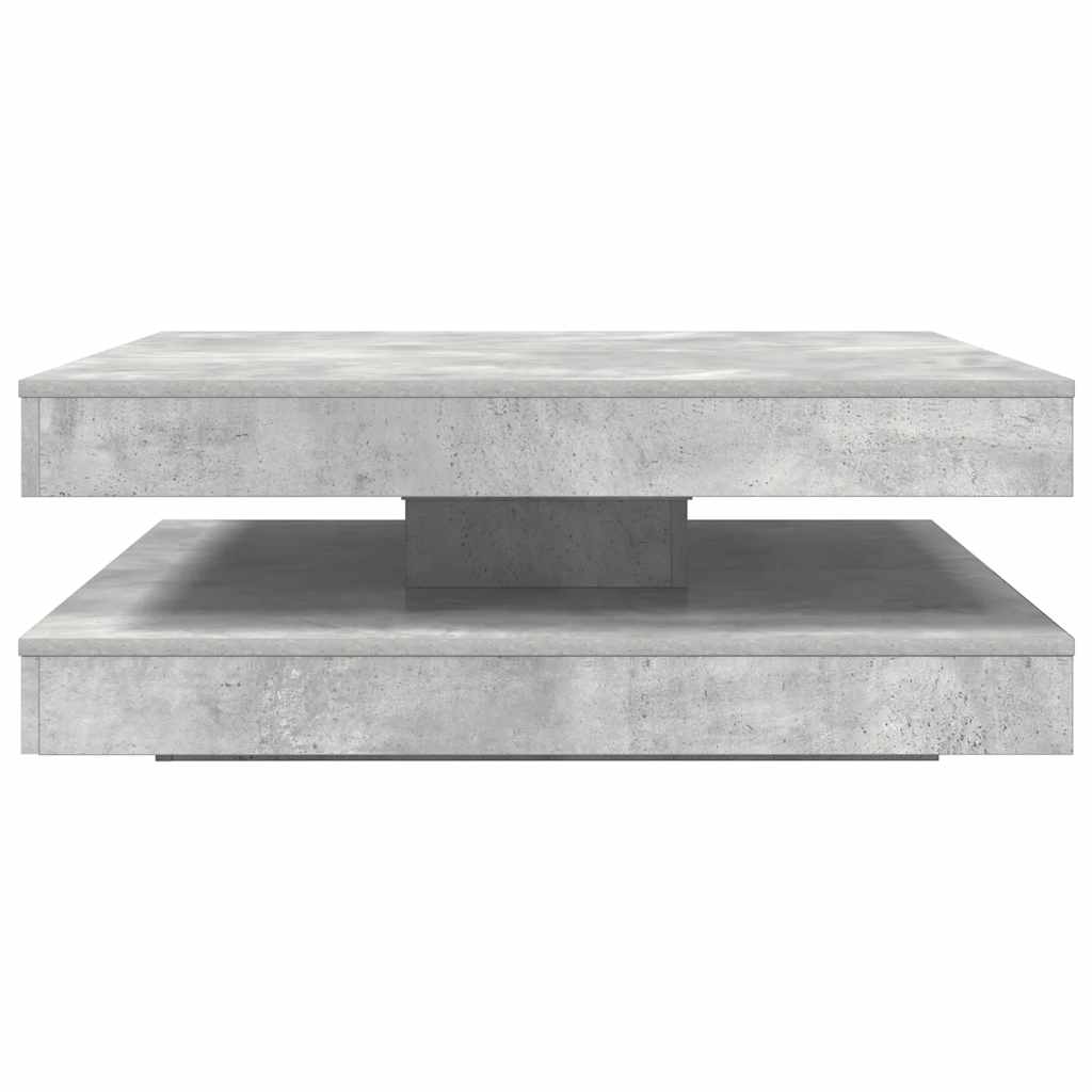 Salongbord Sofabord Betonggrå 360-graders roterbart 90x90x34,5 cm