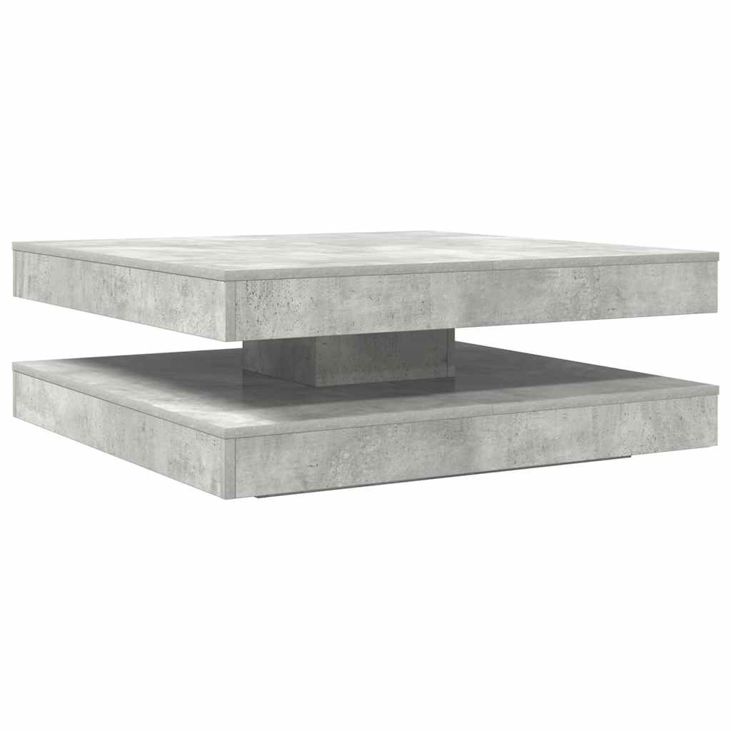 Salongbord Sofabord Betonggrå 360-graders roterbart 90x90x34,5 cm