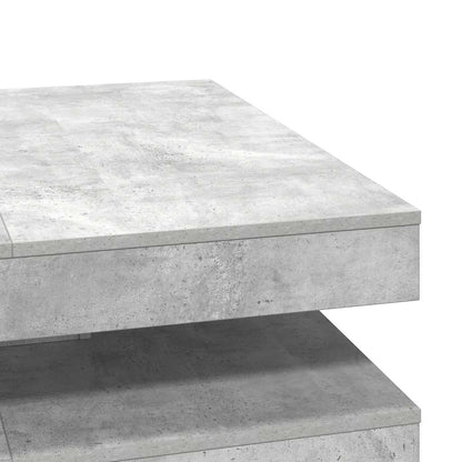 Salongbord Sofabord Betonggrå 360-graders roterbart 90x90x34,5 cm