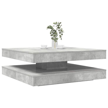 Salongbord Sofabord Betonggrå 360-graders roterbart 90x90x34,5 cm