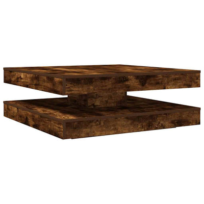 Salongbord Sofabord Røkt Eik 360-graders roterbart Røkt Eik 90x90x34,5 cm