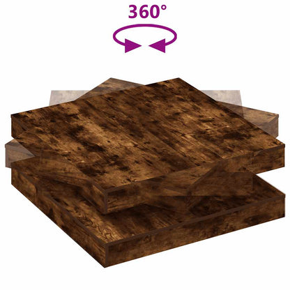Salongbord Sofabord Røkt Eik 360-graders roterbart Røkt Eik 90x90x34,5 cm