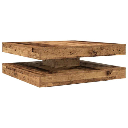 Salongbord Sofabord Gammelt Tre 360-graders roterbart 90x90x34,5 cm