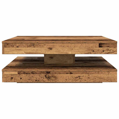 Salongbord Sofabord Gammelt Tre 360-graders roterbart 90x90x34,5 cm
