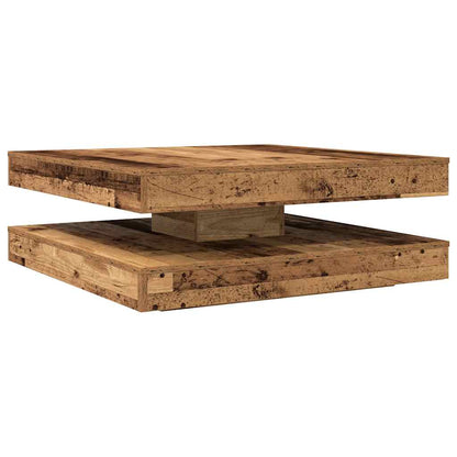 Salongbord Sofabord Gammelt Tre 360-graders roterbart 90x90x34,5 cm
