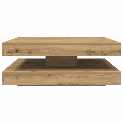 Salongbord Sofabord Artisan Eik 360-graders roterbart 90x90x34,5 cm