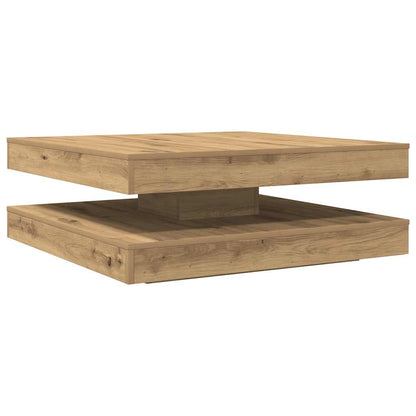 Salongbord Sofabord Artisan Eik 360-graders roterbart 90x90x34,5 cm
