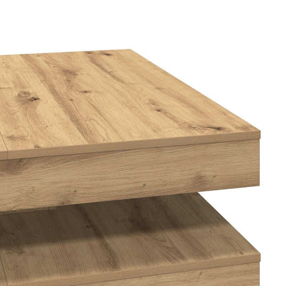 Salongbord Sofabord Artisan Eik 360-graders roterbart 90x90x34,5 cm