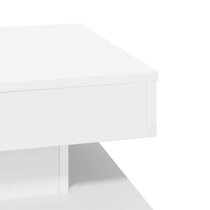 Salongbord Sofabord Hvit 360-graders roterbart 50x50x34,5 cm
