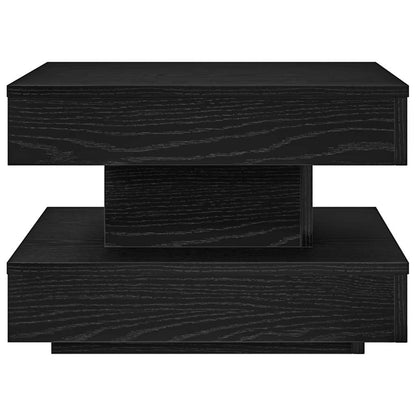 Salongbord Sofabord Svart 360-graders roterbart 50x50x34,5 cm