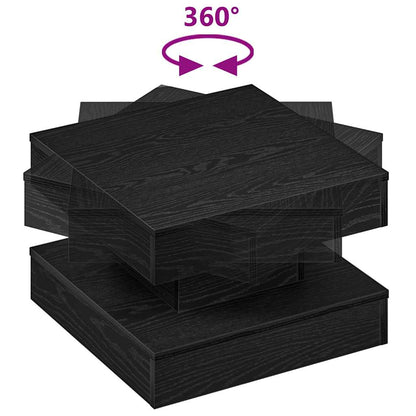 Salongbord Sofabord Svart 360-graders roterbart 50x50x34,5 cm
