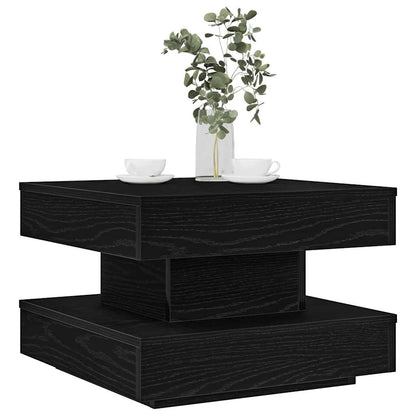 Salongbord Sofabord Svart 360-graders roterbart 50x50x34,5 cm