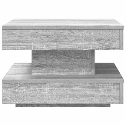 Salongbord Sofabord Sonoma Grå 360-graders roterbart 50x50x34,5 cm