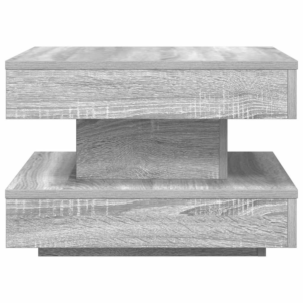 Salongbord Sofabord Sonoma Grå 360-graders roterbart 50x50x34,5 cm