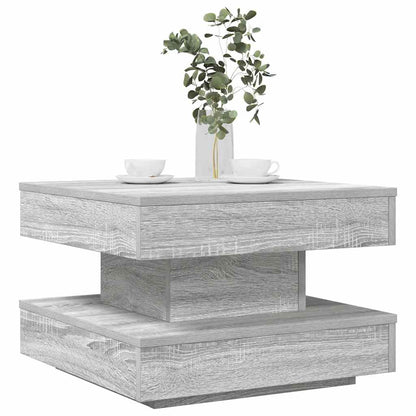 Salongbord Sofabord Sonoma Grå 360-graders roterbart 50x50x34,5 cm
