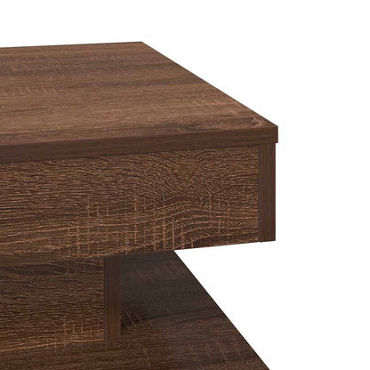 Salongbord Sofabord Brun Eik 360-graders roterbart 50x50x34,5 cm
