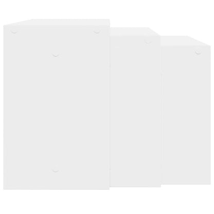 Salongbord Sofabord Hvit 3 stk hvit