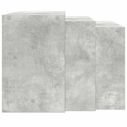 Salongbord Sofabord Betonggrå 3 stk