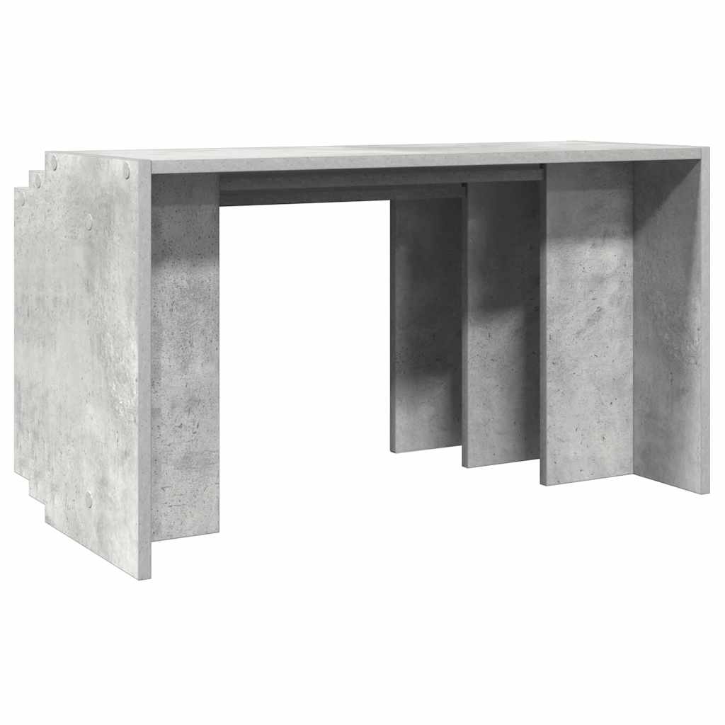 Stablebord 3 stk betonggrå konstruert tre