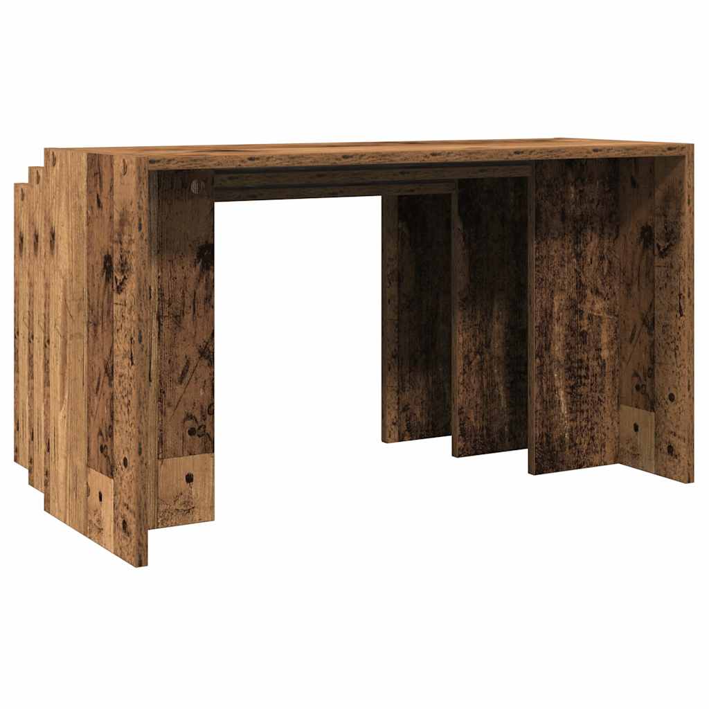 Stablebord 3 stk gammelt tre konstruert tre